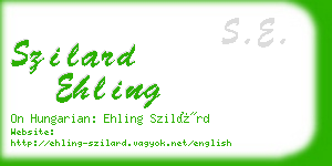 szilard ehling business card